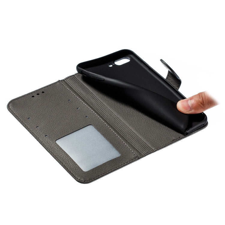 Feather Pattern Litchi Texture Horizontal Flip Leather Case with Wallet & Holder & Card Slots For iPhone 7 Plus / 8 Plus(Gray) by buy2fix