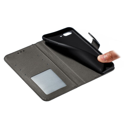 Feather Pattern Litchi Texture Horizontal Flip Leather Case with Wallet & Holder & Card Slots For iPhone 7 Plus / 8 Plus(Gray) by buy2fix