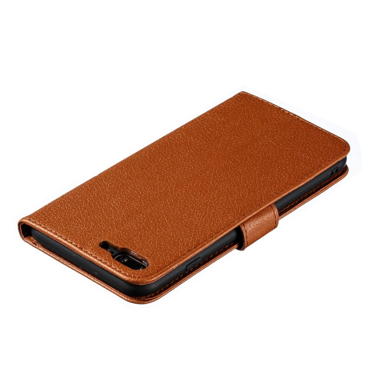 Feather Pattern Litchi Texture Horizontal Flip Leather Case with Wallet & Holder & Card Slots For iPhone 7 Plus / 8 Plus(Brown) by buy2fix