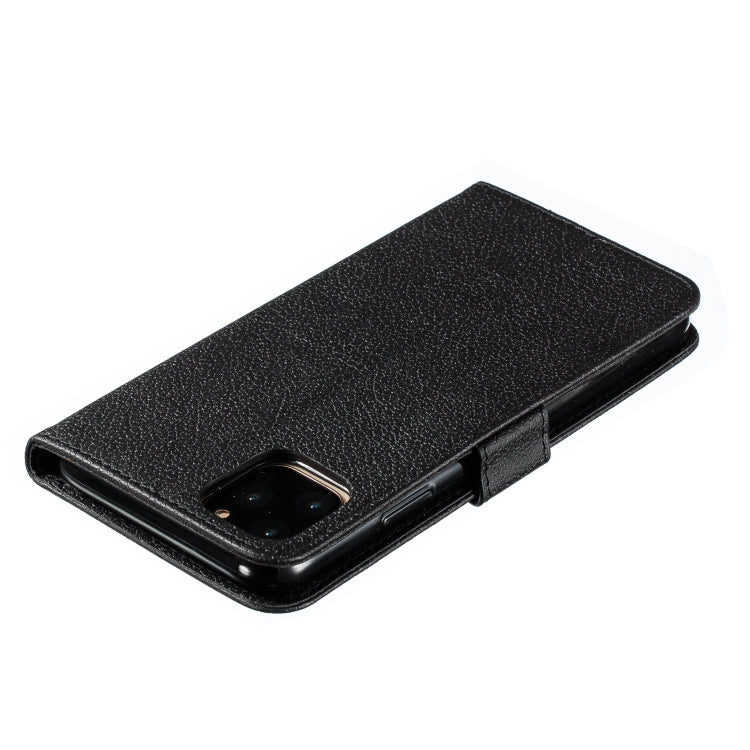 For iPhone 11 Pro Feather Pattern Litchi Texture Horizontal Flip Leather Case with Wallet & Holder & Card Slots (Black) by buy2fix