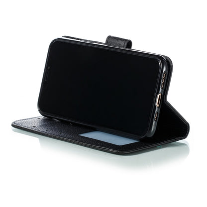 For iPhone 11 Pro Feather Pattern Litchi Texture Horizontal Flip Leather Case with Wallet & Holder & Card Slots (Black) by buy2fix