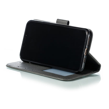 For iPhone 11 Pro Feather Pattern Litchi Texture Horizontal Flip Leather Case with Wallet & Holder & Card Slots (Gray) by buy2fix