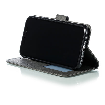 For iPhone 11 Feather Pattern Litchi Texture Horizontal Flip Leather Case with Wallet & Holder & Card Slots (Gray) by buy2fix