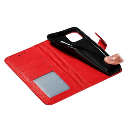 For iPhone 11 Pro Max Feather Pattern Litchi Texture Horizontal Flip Leather Case with Wallet & Holder & Card Slots (Red) by buy2fix