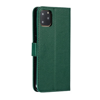 For iPhone 11 Pro Max Feather Pattern Litchi Texture Horizontal Flip Leather Case with Wallet & Holder & Card Slots (Green) by buy2fix