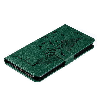 For iPhone 11 Pro Max Feather Pattern Litchi Texture Horizontal Flip Leather Case with Wallet & Holder & Card Slots (Green) by buy2fix