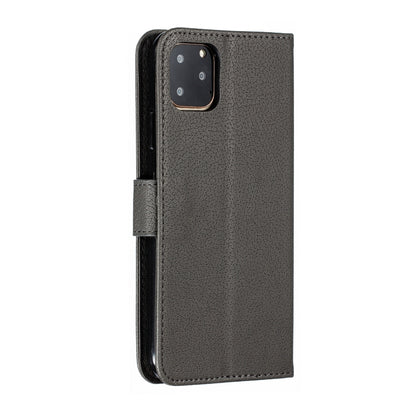 For iPhone 11 Pro Max Feather Pattern Litchi Texture Horizontal Flip Leather Case with Wallet & Holder & Card Slots (Gray) by buy2fix