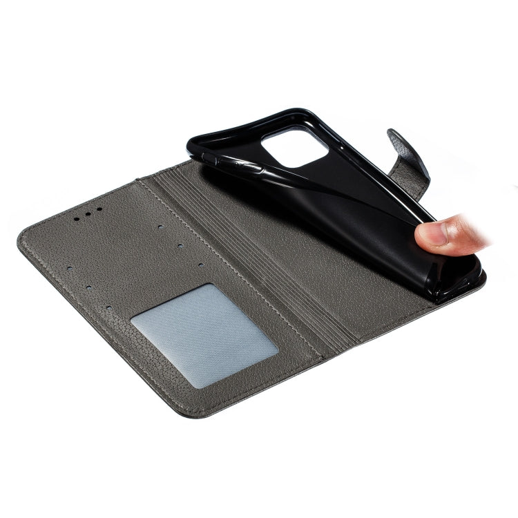 For iPhone 11 Pro Max Feather Pattern Litchi Texture Horizontal Flip Leather Case with Wallet & Holder & Card Slots (Gray) by buy2fix
