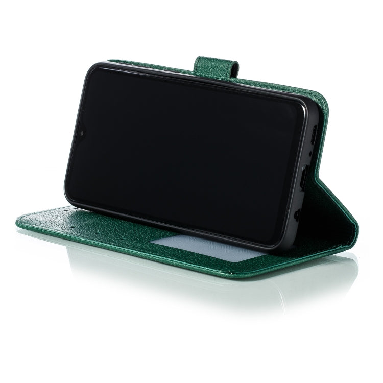 Feather Pattern Litchi Texture Horizontal Flip Leather Case with Wallet & Holder & Card Slots For Galaxy M20(Green) by buy2fix