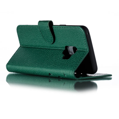 Feather Pattern Litchi Texture Horizontal Flip Leather Case with Wallet & Holder & Card Slots For Galaxy S9(Green) by buy2fix