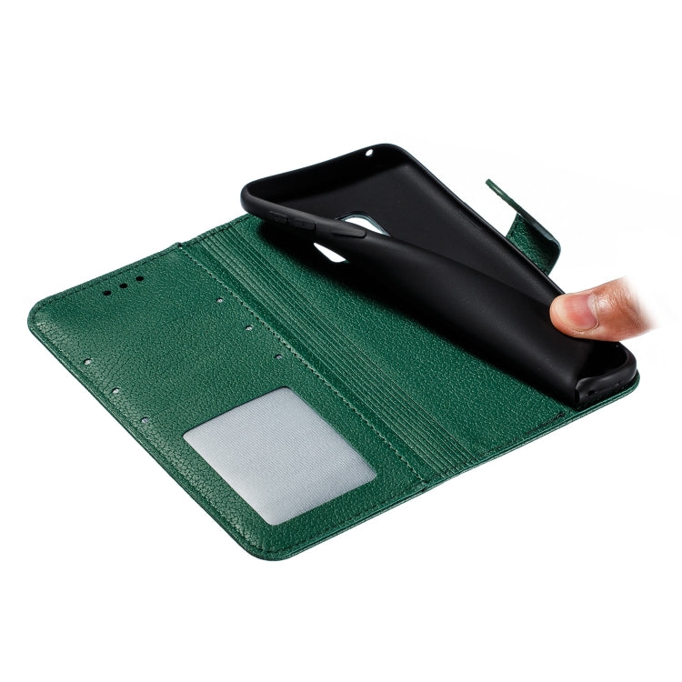 Feather Pattern Litchi Texture Horizontal Flip Leather Case with Wallet & Holder & Card Slots For Galaxy S9(Green) by buy2fix