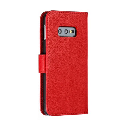 Feather Pattern Litchi Texture Horizontal Flip Leather Case with Wallet & Holder & Card Slots For Galaxy S10e(Red) by buy2fix