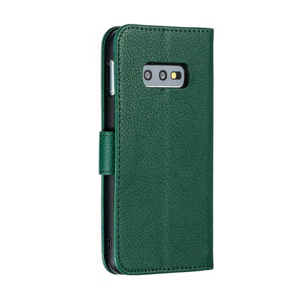 Feather Pattern Litchi Texture Horizontal Flip Leather Case with Wallet & Holder & Card Slots For Galaxy S10e(Green) by buy2fix