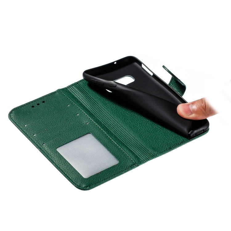 Feather Pattern Litchi Texture Horizontal Flip Leather Case with Wallet & Holder & Card Slots For Galaxy S10e(Green) by buy2fix