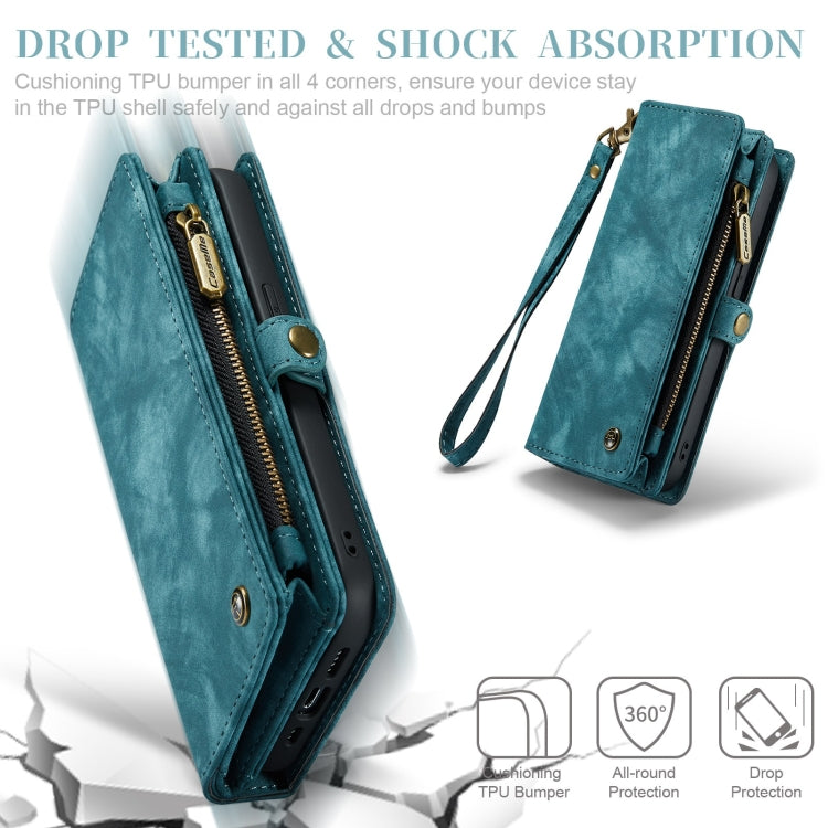 For iPhone 11 Pro CaseMe-008 Detachable Multifunctional Horizontal Flip Leather Case with Card Slot & Holder & Zipper Wallet & Photo Frame (Blue) - iPhone 11 Pro Cases by CaseMe | Online Shopping UK | buy2fix