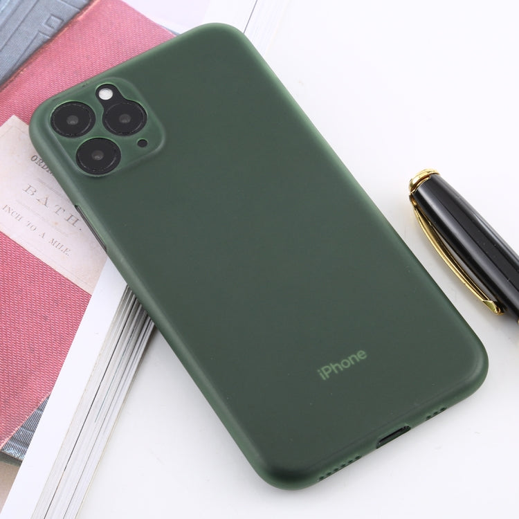 For iPhone 11 Pro Max Ultra-thin Frosted PP Case(Dark Green) by buy2fix