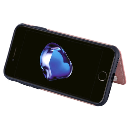 For iPhone 7 / 8 Cat Tree Embossing Pattern Shockproof Protective Case with Card Slots & Photo Frame(Rose Gold) by buy2fix