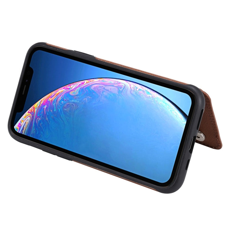 For iPhone 11 Pro Cat Tree Embossing Pattern Shockproof Protective Case with Card Slots & Photo Frame(Brown) by buy2fix