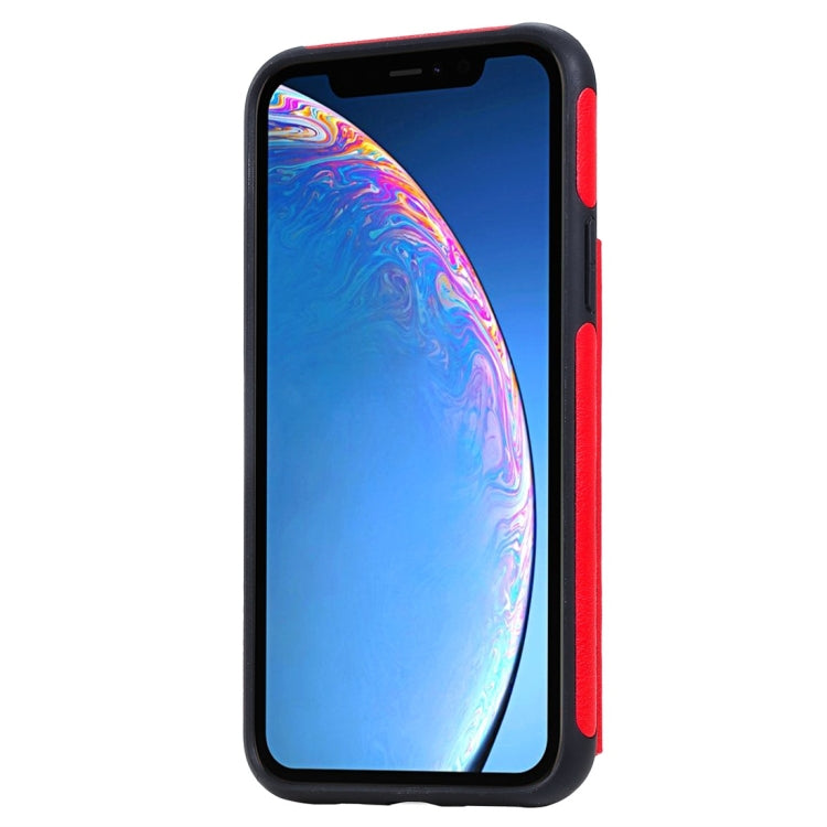 For iPhone 11 Pro Cat Tree Embossing Pattern Shockproof Protective Case with Card Slots & Photo Frame(Red) by buy2fix