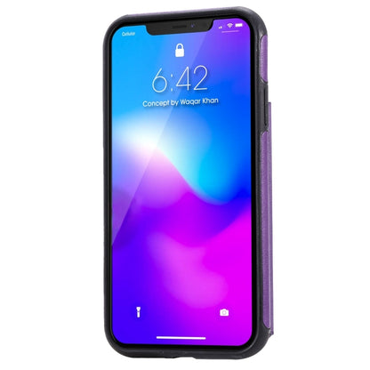 For iPhone 11 Cat Tree Embossing Pattern Shockproof Protective Case with Card Slots & Photo Frame(Purple) by buy2fix