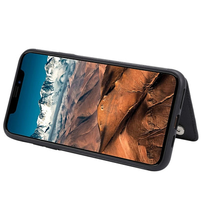 For iPhone 11 Pro Max Cat Tree Embossing Pattern Shockproof Protective Case with Card Slots & Photo Frame(Black) by buy2fix