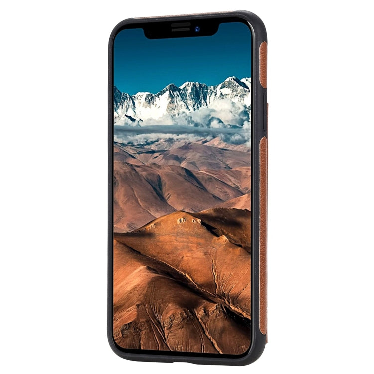 For iPhone 11 Pro Max Cat Tree Embossing Pattern Shockproof Protective Case with Card Slots & Photo Frame(Brown) by buy2fix