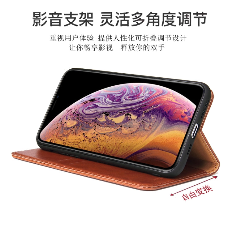 Fierre Shann PU Genuine Leather Texture Horizontal Flip Leather Case with Holder & Card Slots & Wallet For iPhone 11(Black) by FIERRE SHANN