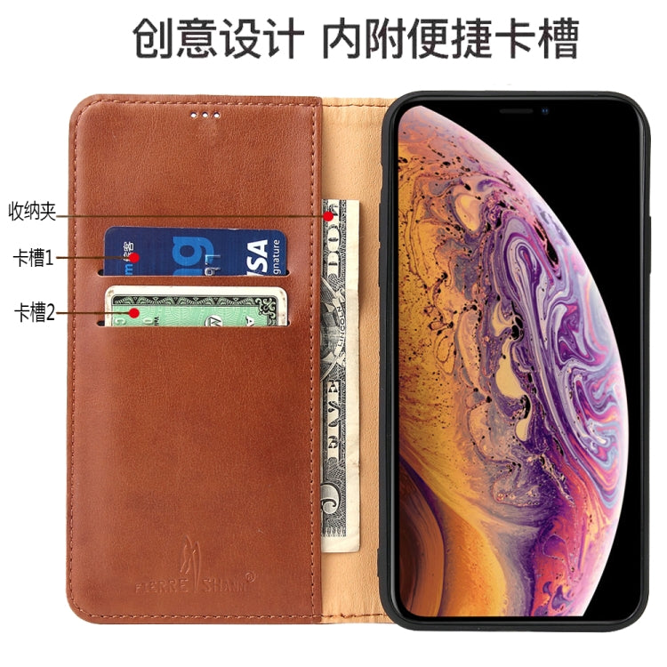 Fierre Shann PU Genuine Leather Texture Horizontal Flip Leather Case with Holder & Card Slots & Wallet For iPhone 11(Red) by FIERRE SHANN