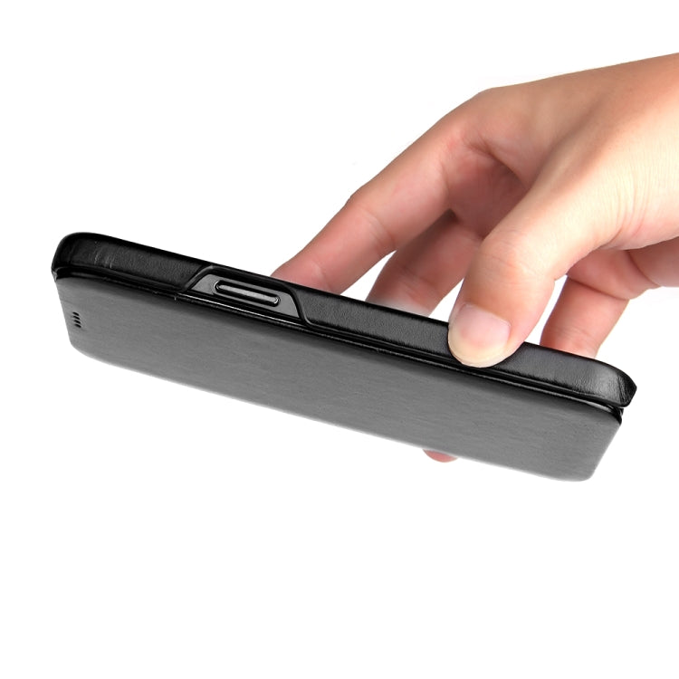 For iPhone 12 mini Fierre Shann Business Magnetic Horizontal Flip Genuine Leather Case (Black) by FIERRE SHANN