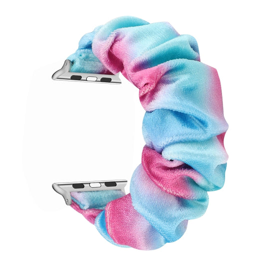 Flannel Hair Ring Strap Watch Band For Apple Watch Series 7 45mm / 6 & SE & 5 & 4 44mm / 3 & 2 & 1 42mm(23) by buy2fix