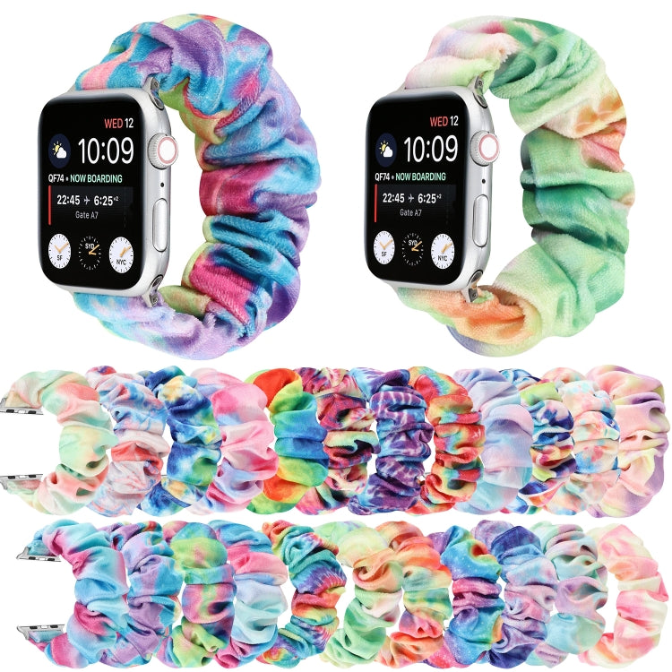 Flannel Hair Ring Strap Watch Band For Apple Watch Ultra 49mm&Watch Ultra 2 49mm / Series 9&8&7 45mm / SE 3&SE 2&6&SE&5&4 44mm / 3&2&1 42mm(18) by buy2fix