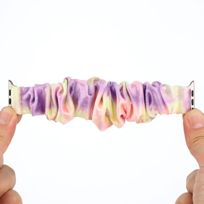 Flannel Hair Ring Strap Watch Band For Apple Watch Series 9&8&7 41mm / SE 3&SE 2&6&SE&5&4 40mm / 3&2&1 38mm(2) by buy2fix