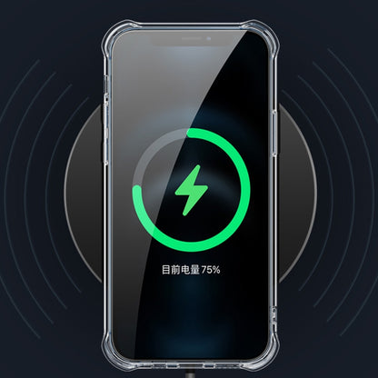 For iPhone 11 Magsafe Case Clear Four-corner Airbag Shockproof Case with Magnetic (Transparent) by buy2fix