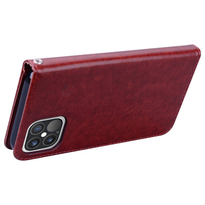 For iPhone 12 Pro Rose Embossed Horizontal Flip PU Leather Case with Holder & Card Slots & Wallet(Brown) by buy2fix