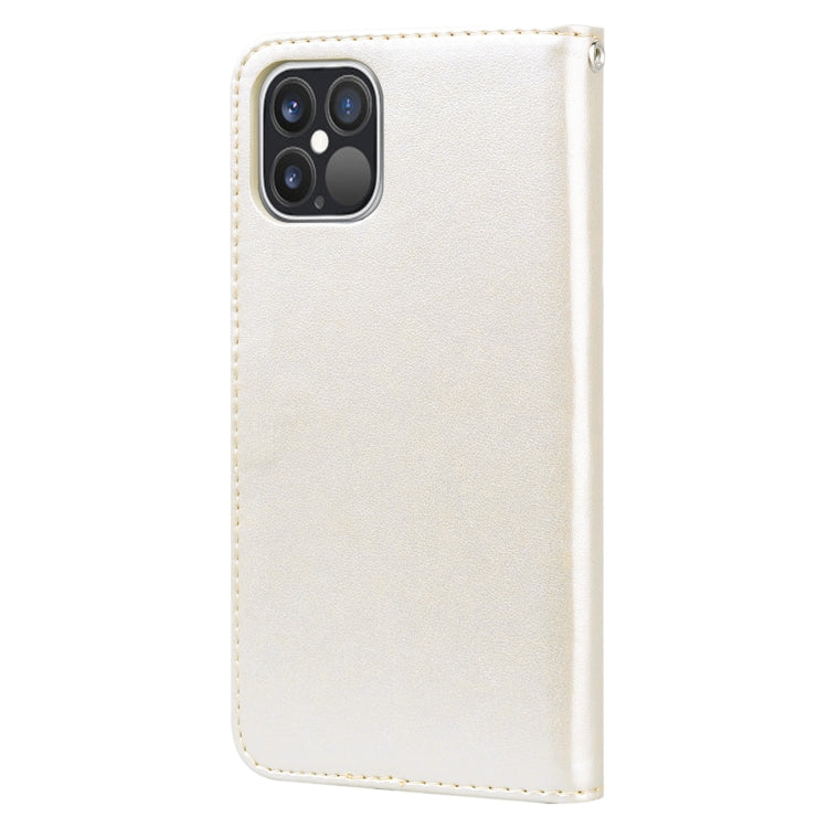 For iPhone 12 Pro Rose Embossed Horizontal Flip PU Leather Case with Holder & Card Slots & Wallet(Gold) by buy2fix