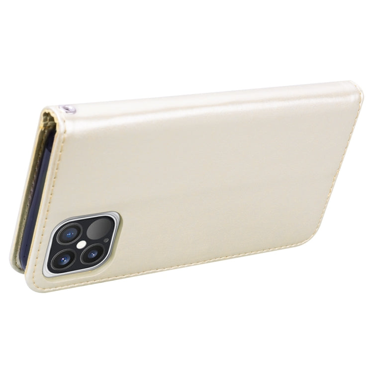 For iPhone 12 Pro Rose Embossed Horizontal Flip PU Leather Case with Holder & Card Slots & Wallet(Gold) by buy2fix