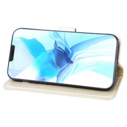 For iPhone 12 Pro Rose Embossed Horizontal Flip PU Leather Case with Holder & Card Slots & Wallet(Gold) by buy2fix