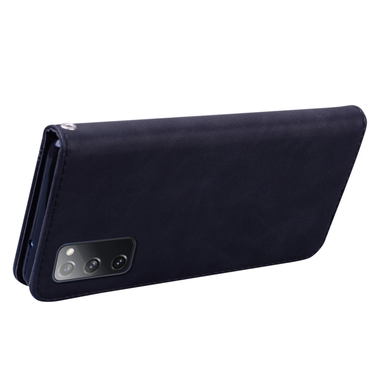 For Samsung Galaxy S20 FE 5G Frosted Business Magnetic Horizontal Flip PU Leather Case with Holder & Card Slot & Lanyard(Black) by buy2fix