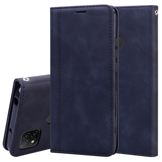 For Xiaomi Redmi 9C Frosted Business Magnetic Horizontal Flip PU Leather Case with Holder & Card Slot & Lanyard(Black)