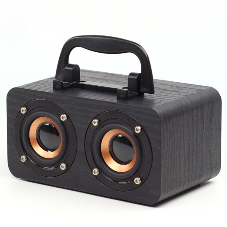 FT-4002 Wooden Wireless Bluetooth Portable Retro Subwoofer Speakers, Support TF card & USB MP3 Playback(Black Wood Grain) by buy2fix