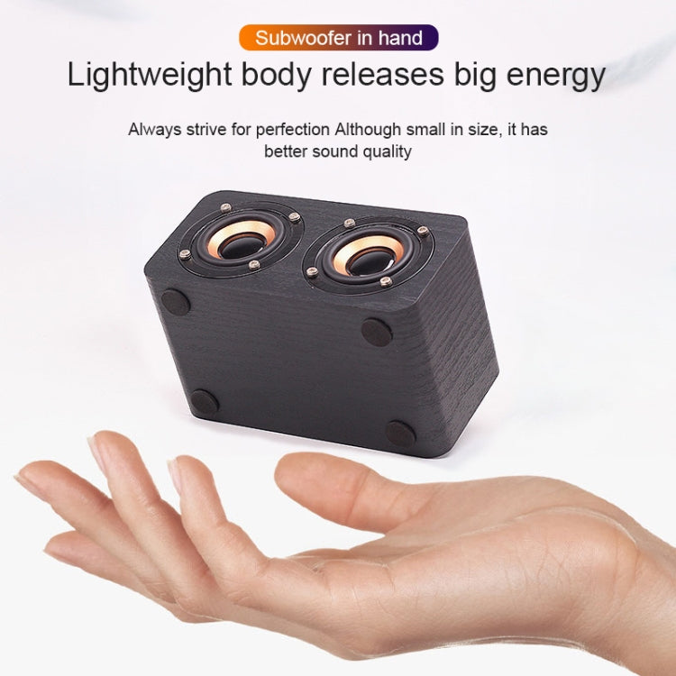 FT-4002 Wooden Wireless Bluetooth Portable Retro Subwoofer Speakers, Support TF card & USB MP3 Playback(Black Wood Grain) by buy2fix