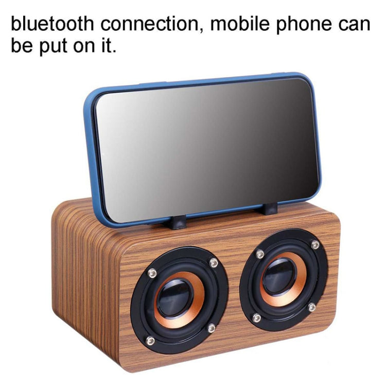 FT-4002 Wooden Wireless Bluetooth Portable Retro Subwoofer Speakers, Support TF card & USB MP3 Playback(Black Wood Grain) by buy2fix