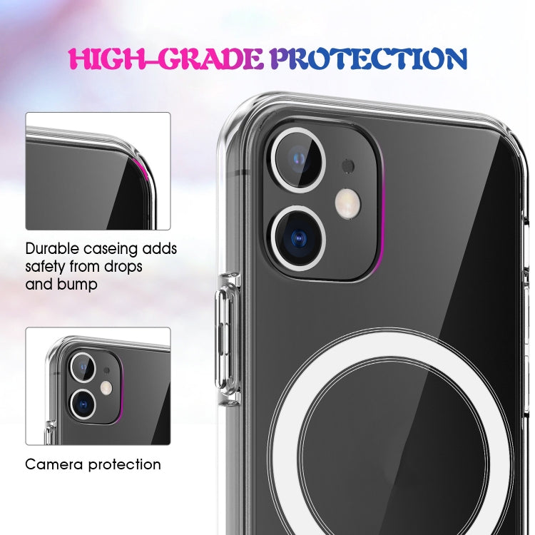 For iPhone 11 Pro Max Magsafe Case Simple Magnetic Ring All-inclusive Clear Crystal Acrylic PC +TPU Shockproof Case (Transparent) by buy2fix