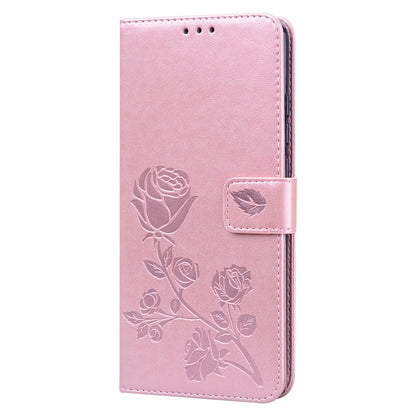 For Xiaomi Redmi 9A Rose Embossed Horizontal Flip PU Leather Case with Holder & Card Slots & Wallet(Rose Gold) by buy2fix