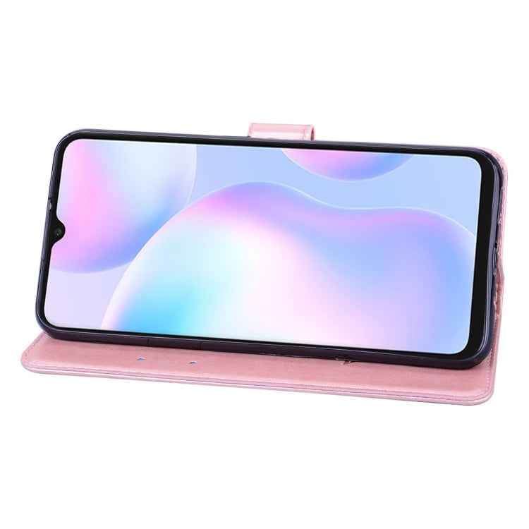 For Xiaomi Redmi 9A Rose Embossed Horizontal Flip PU Leather Case with Holder & Card Slots & Wallet(Rose Gold) by buy2fix