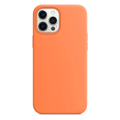 For iPhone 12 / 12 Pro Magnetic Liquid Silicone Full Coverage Shockproof Magsafe Case with Magsafe Charging Magnet(Orange) by buy2fix