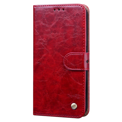 For iPhone 12 / 12 Pro Business Style Oil Wax Texture Horizontal Flip Leather Case with Holder & Card Slots & Wallet(Red) by buy2fix