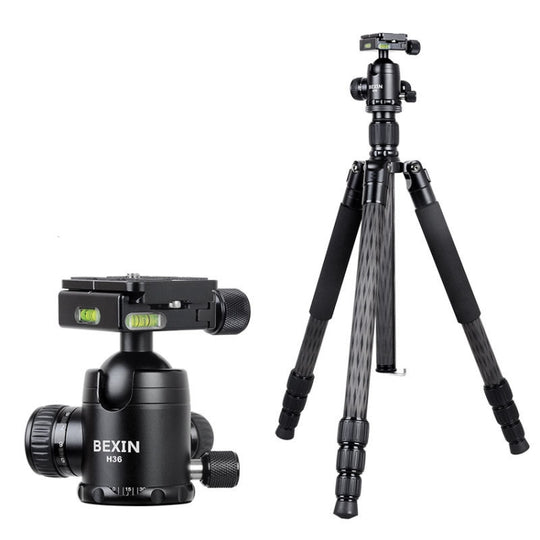 Trépied photo professionnel en fibre de carbone BEXIN W284C H36 pour appareil photo reflex numérique