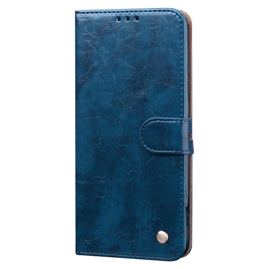 For Huawei Honor 9X Lite Business Style Oil Wax Texture Horizontal Flip Leather Case with Holder & Card Slots & Wallet(Blue) by buy2fix