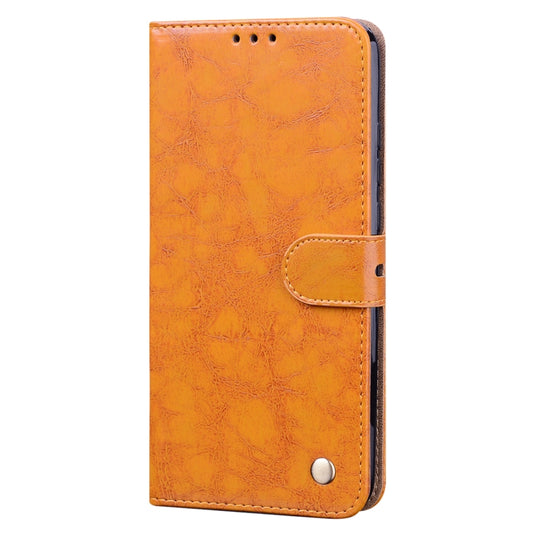 For Huawei Honor 9X Lite Business Style Oil Wax Texture Horizontal Flip Leather Case with Holder & Card Slots & Wallet(Yellow) by buy2fix